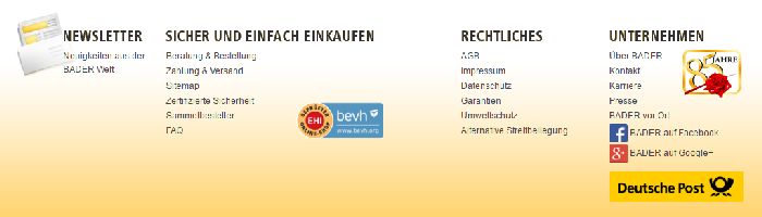 Umfangreicher Service bei Bader