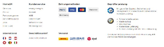 Der Service bei Home24