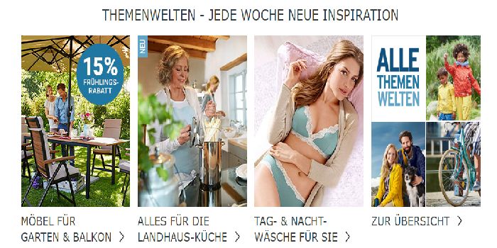 Die Tchibo Themenwelten